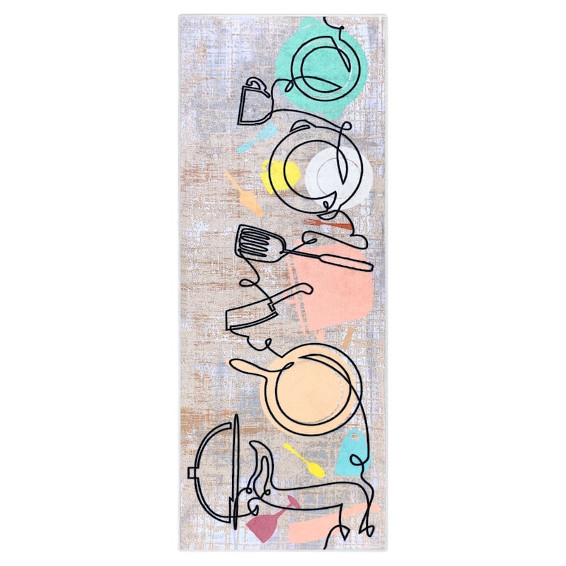 SussexHome Non-skid Ultra-thin Blended Runner Rug - 20" x 59"