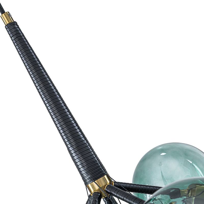 6-Light Bold Modern Gradient Glass Cluster Bubble Chandelier - 24.8 in