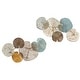 preview thumbnail 3 of 4, Multi Colored Lily Pad Leaves 2 Piece Metal Wall Decor Set