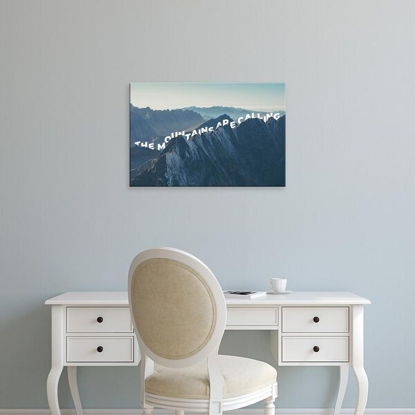 Easy Art Prints 'Mountains Are Calling' Premium Canvas Art