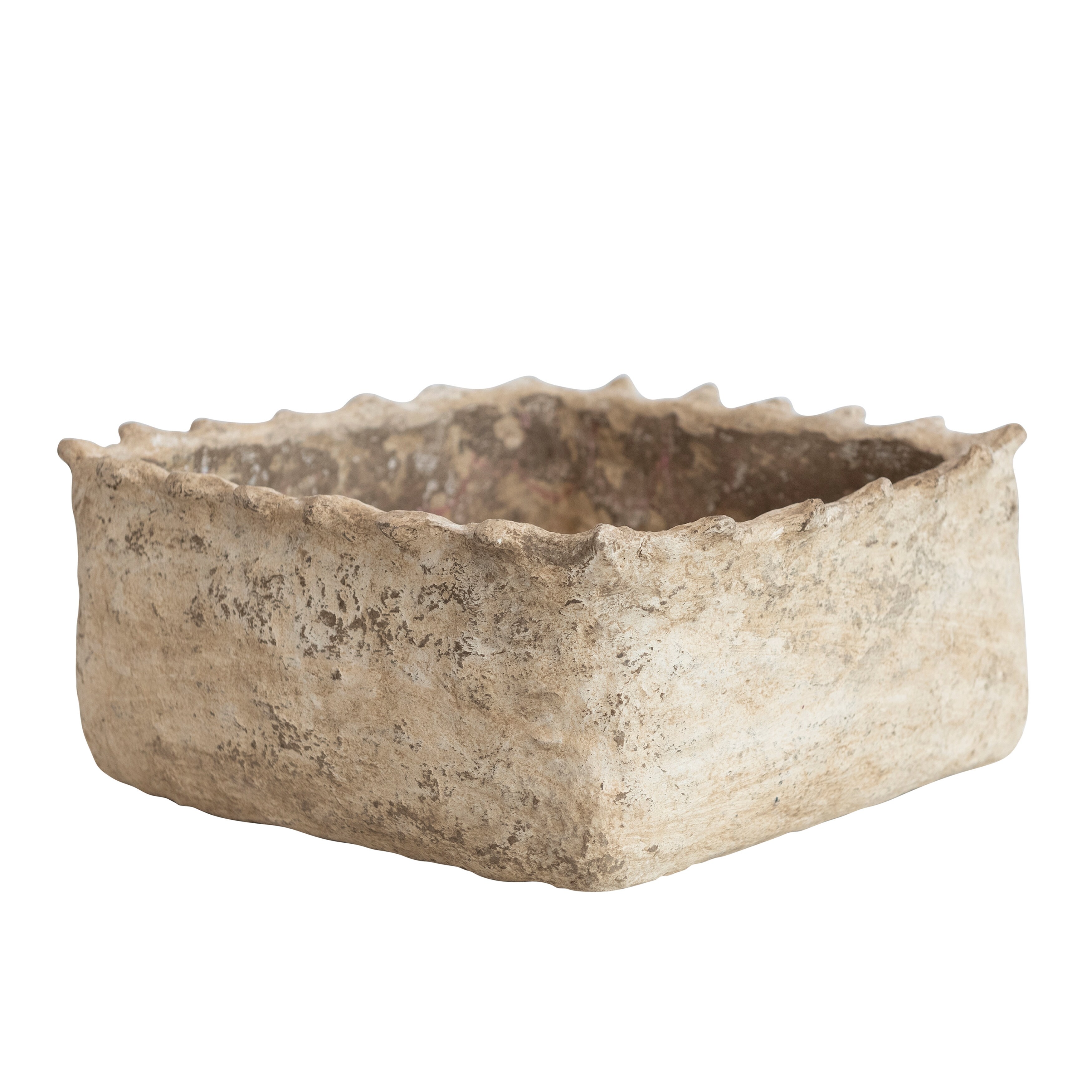 【PAPIER-MACHE STORAGE CONTAINER】 Decorative Paper Mache Container - 12.0