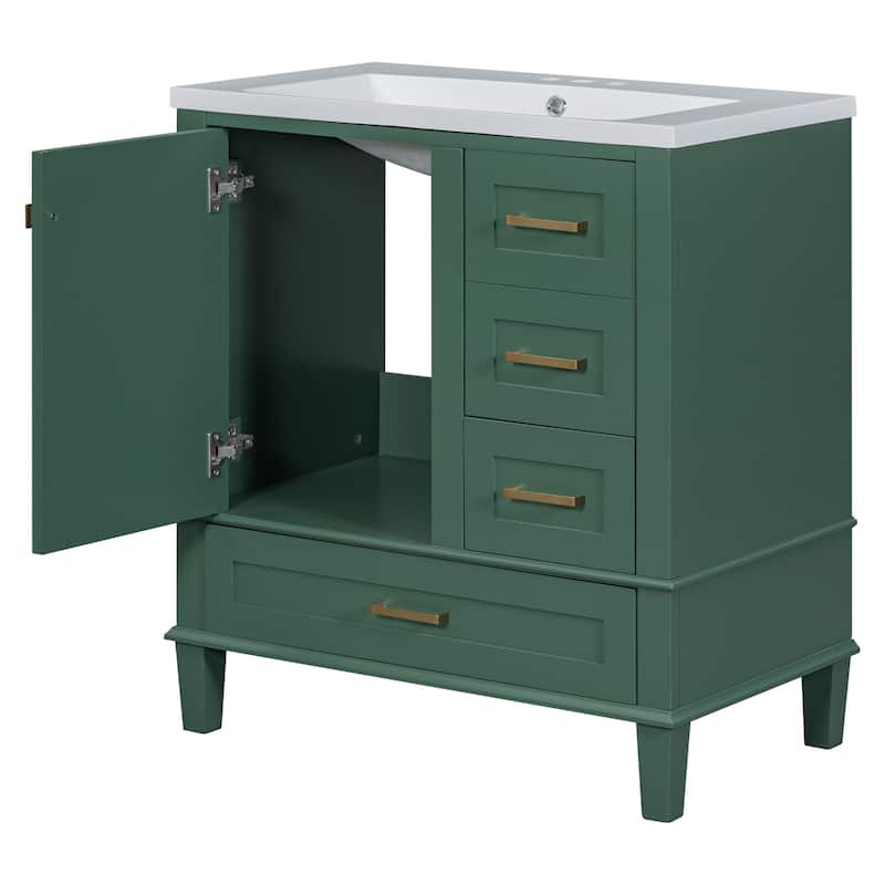 30" Bathroom Vanity Cabinet with Sink Combo Set