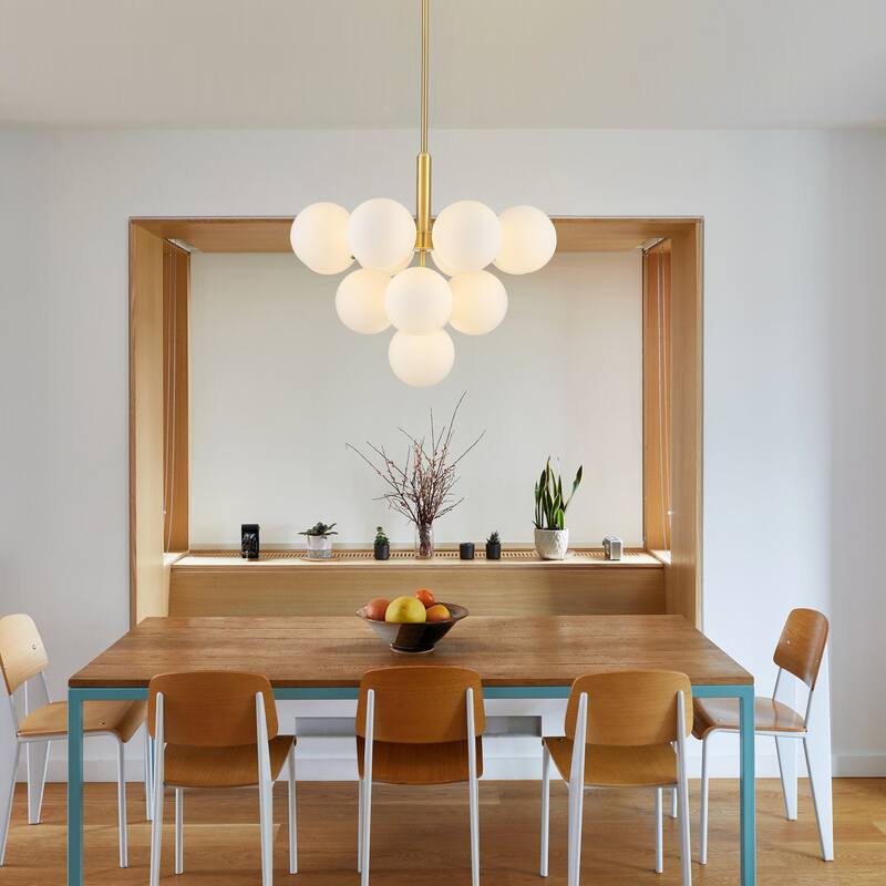 13 - Light Dimmable Tiered Modern Globe Glass Chandelier Empire Sputnik Island Pendant Lights