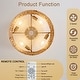 preview thumbnail 9 of 12, 20 Inch Boho Rattan Flush Mount Ceiling Fan with Lights and Remote Control, 6-Speed Reversible Caged Ceiling Fan for Low Profile
