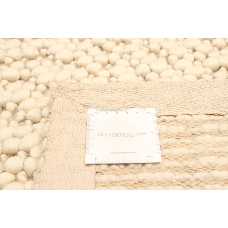 ECARPETGALLERY Braid weave Sienna Cream Wool Rug - 5'2 x 7'7