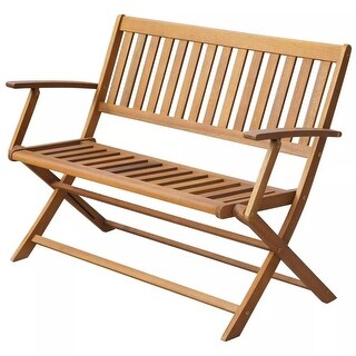 Shop Vidaxl Folding Solid Acacia Wood Garden Bench Outdoor House
