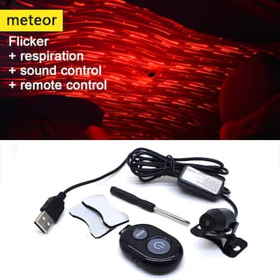USB Red LED Projector Light Car Interior Light Atmosphere Ambient Lamp Sky type