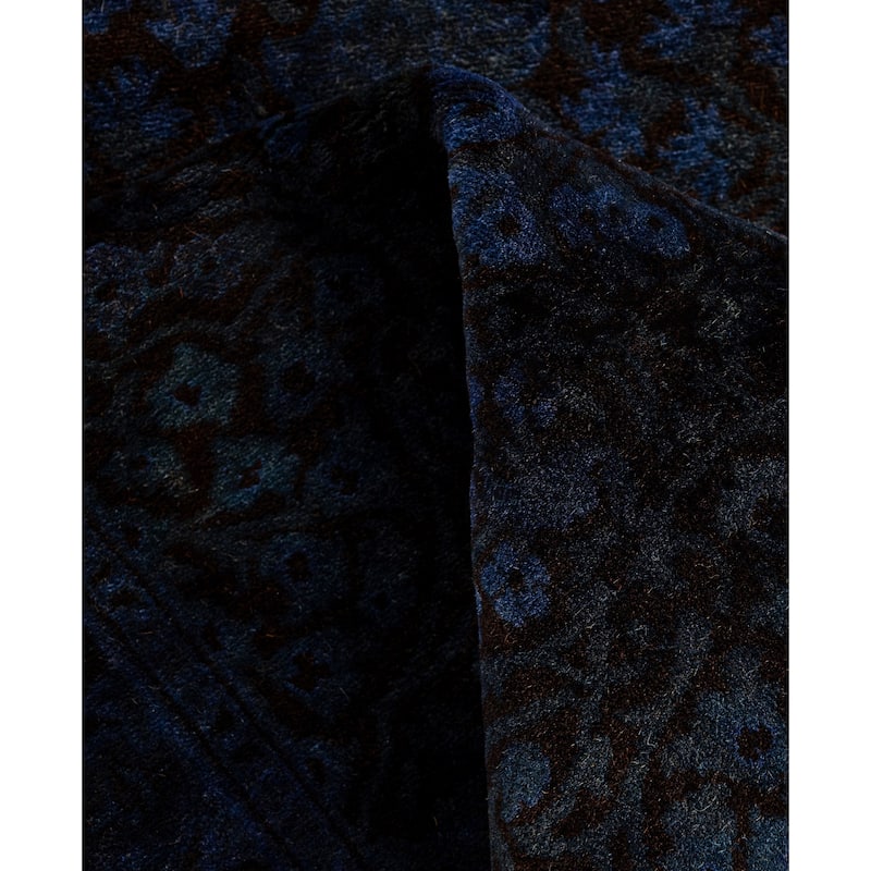 Overdyed One-of-a-Kind Hand-Knotted Runner Rug - Purple - 2' 7" x 16' 6"