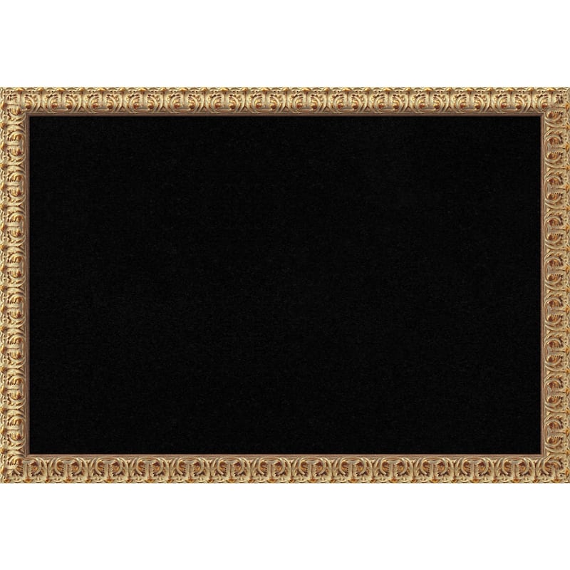 Florentine Gold Wood Framed Black Corkboard Bulletin Board