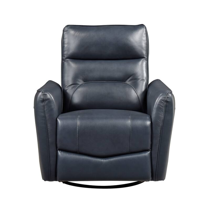 Esther 36" Leather Swivel Glider Recliner - Pull-Handle Motion