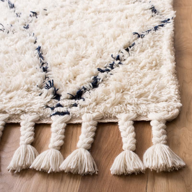 SAFAVIEH Handmade Casablanca Shag Daiana 1.4-inch Thick Wool Rug