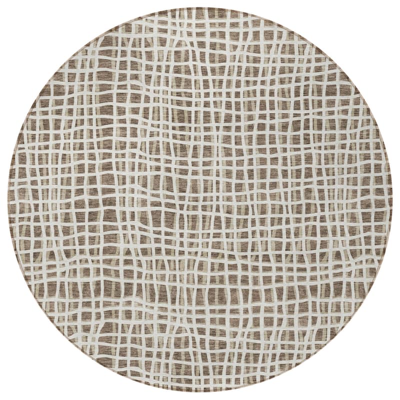 HomeRoots Striped Transitional Rectangle Outdoor Rug