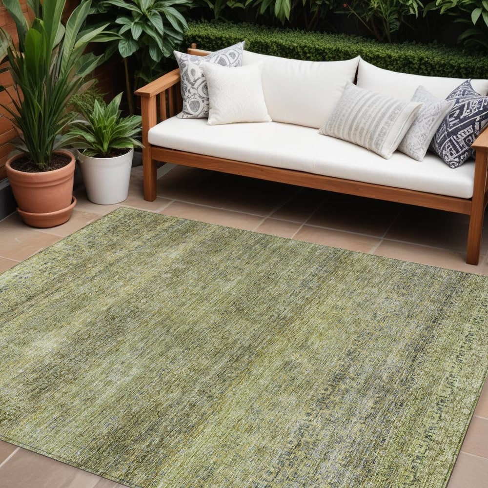HomeRoots Striped Transitional Rectangle Outdoor Rug