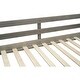 preview thumbnail 7 of 11, Twin XL over Queen Bunk Bed Separable Platform Bed with Ladder & Slat Support No Box Spring Needed Wooden Bunk Bed - Grey