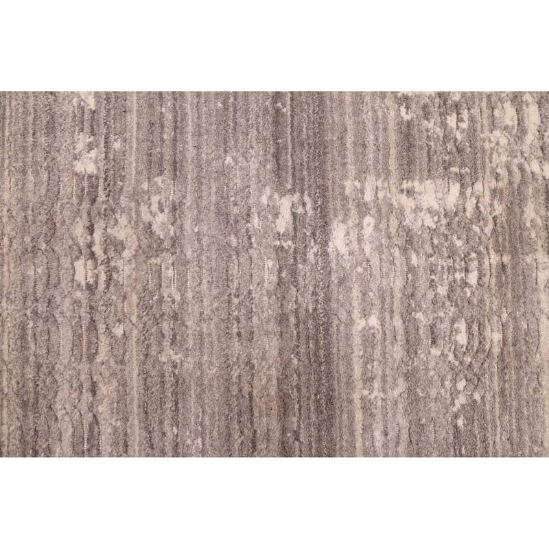 ECARPETGALLERY Hand Loomed Elysian Dark Grey Wool Rug - 7'10 x 8'0