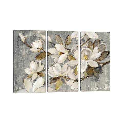 iCanvas "Magnolia Simplicity" by Silvia Vassileva 3-Piece Canvas Wall Art Set