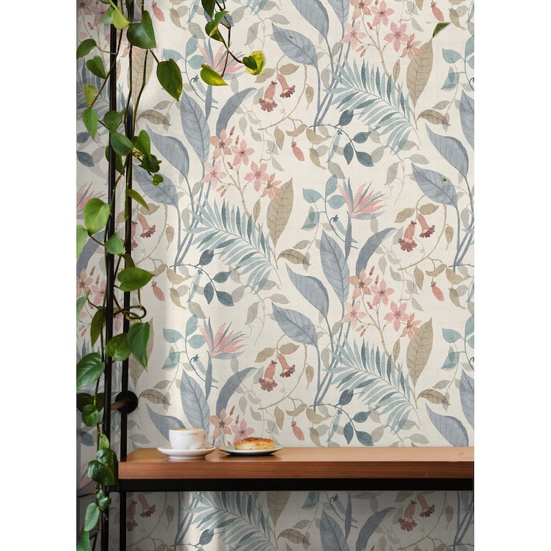 NuWallpaper Jesinda Pink Peel and Stick Wallpaper