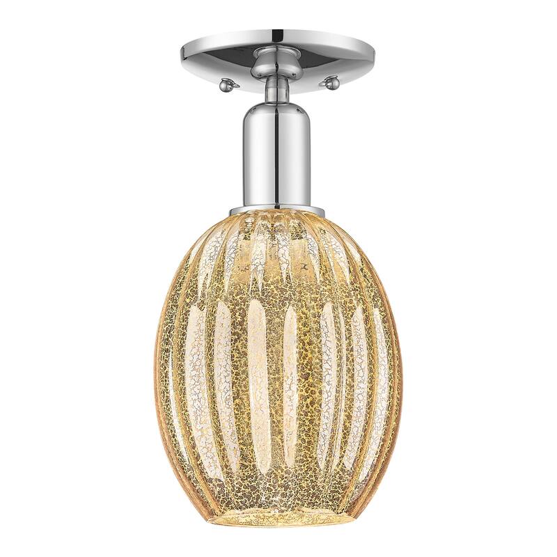Innovations Lighting 716-1C-12-6 Preston Semi-Flush Preston 6" Wide - Polished Chrome / Mercury