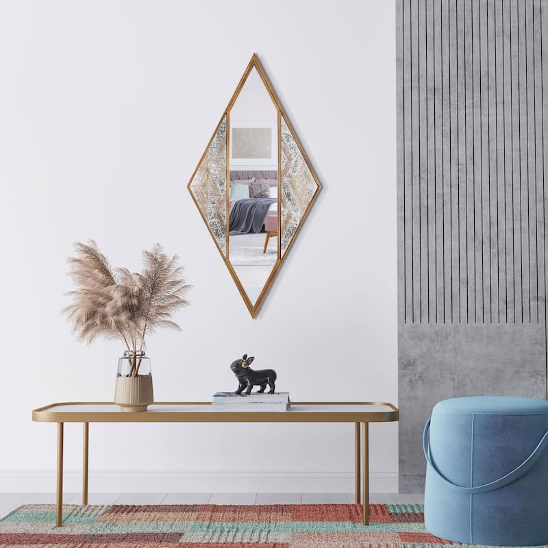 Selles Metal Framed Mirror - Antique White/Antique Brown/Bronze - A/N