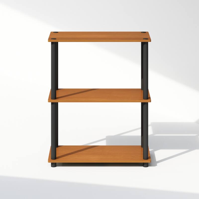 23.6 in. Tall Cherry Wood 3-Shelf Bookcase