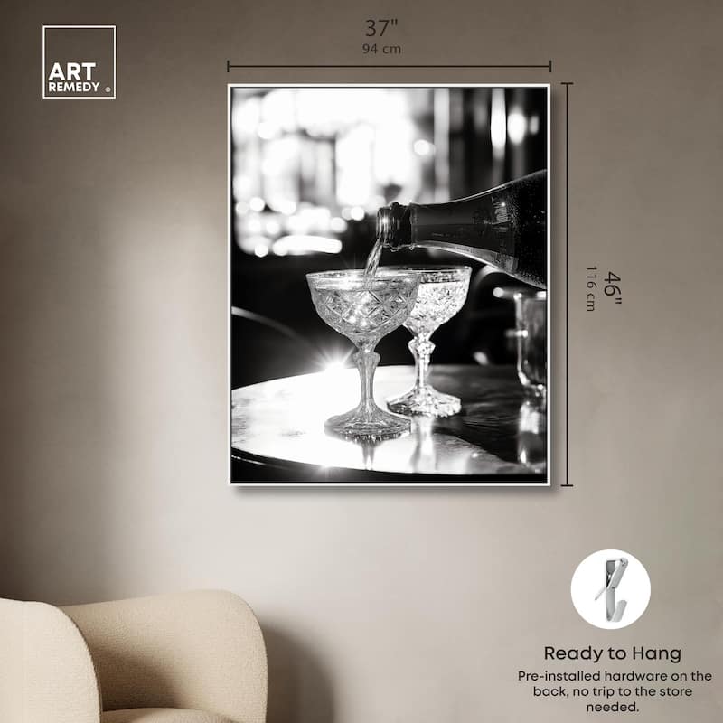 Sparkling in Monochrome I Canvas by Art Remedy