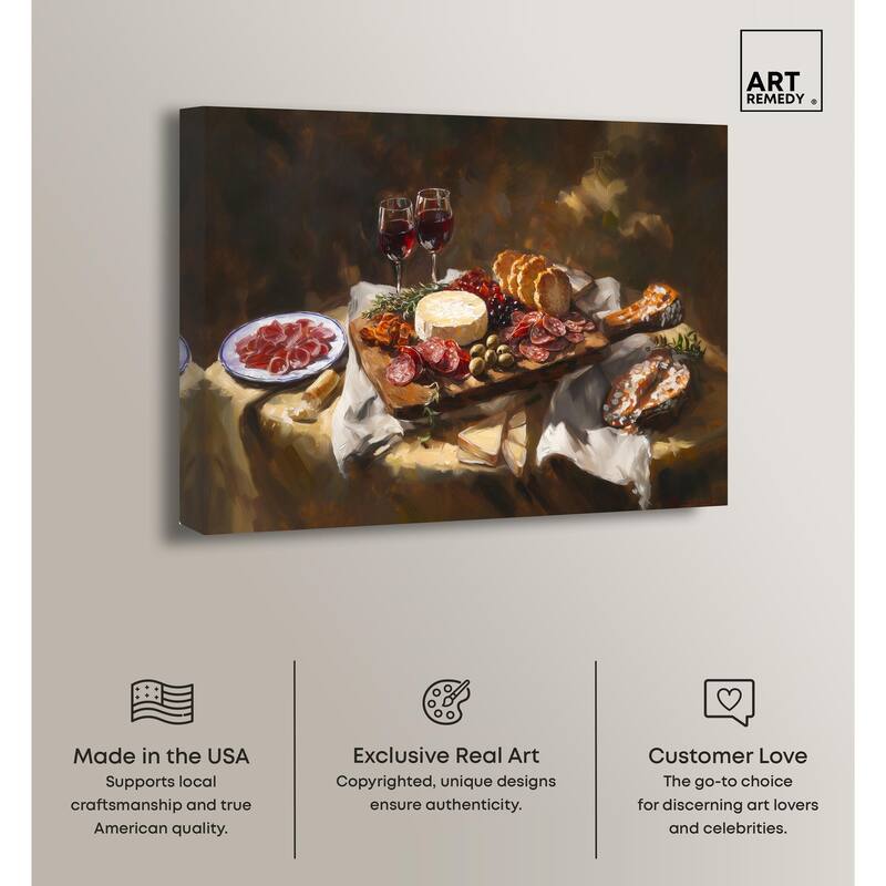 Art of Charcuterie Canvas by Art Remedy, Gallery Wrapped
