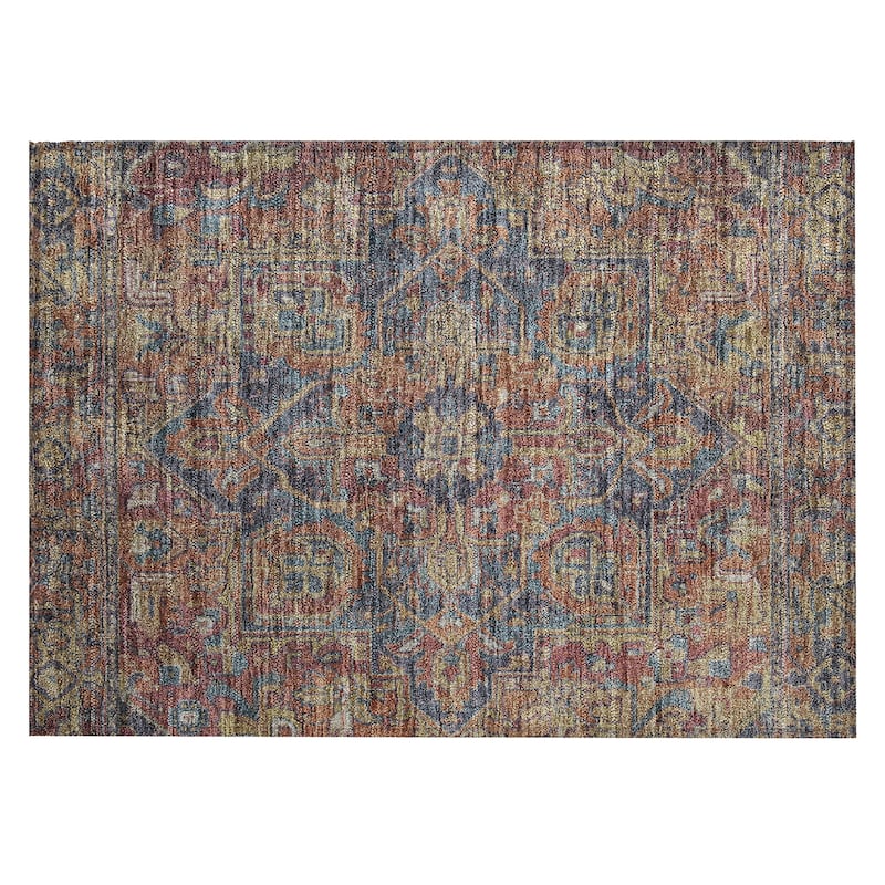 Machine Washable Indoor/ Outdoor Traditional Persian Chantille Rug