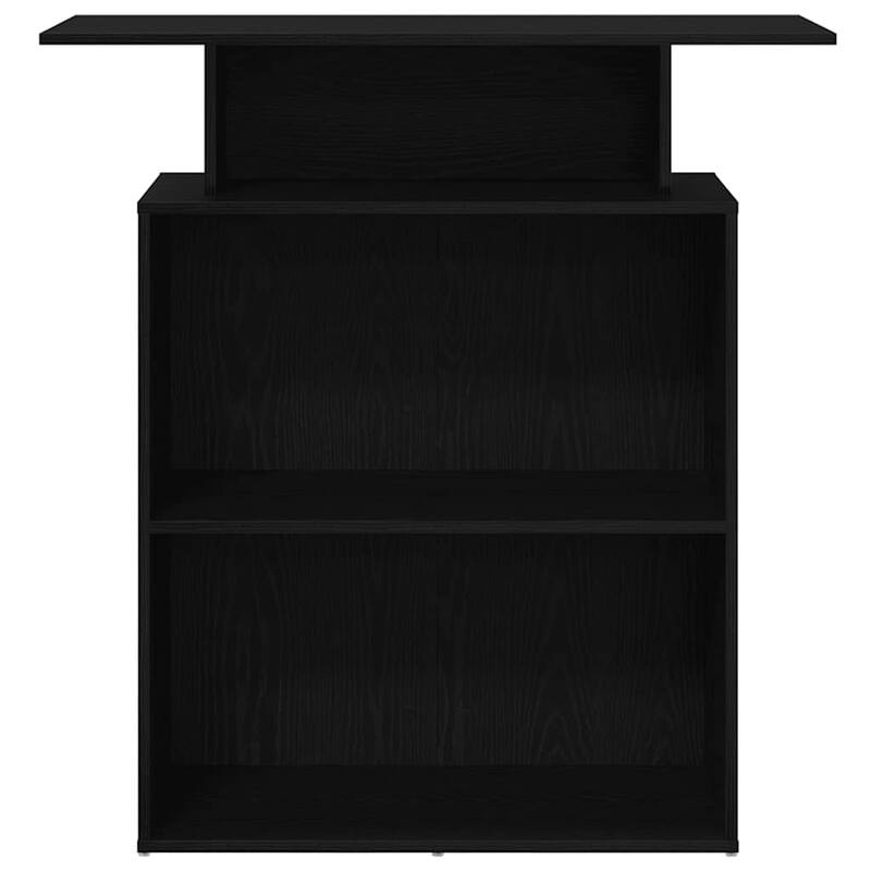 vidaXL Reception Desk Black Engineered wood 39.4 in x 15.7 in x 40.9 in