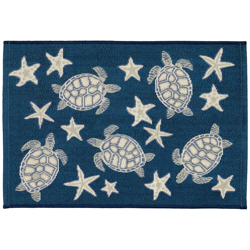 Liora Manne Esencia Turtle And Stars Indoor/Outdoor Mat
