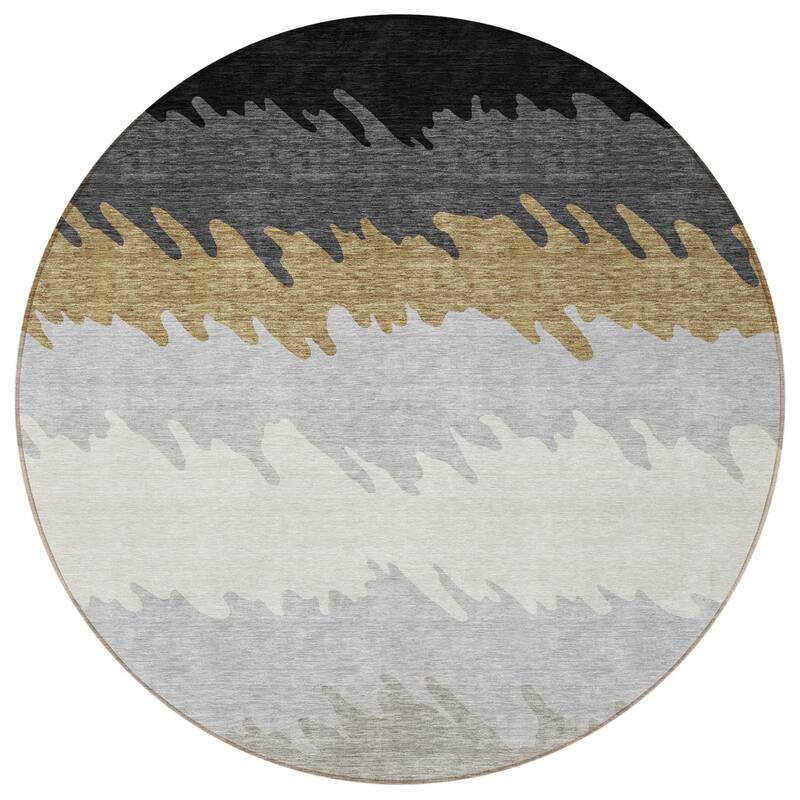 HomeRoots Striped Transitional Rectangle Outdoor Rug