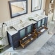 preview thumbnail 18 of 34, Vanity Art 108" Double Sink Bathroom Vanity Set 13 Dove-Tailed Drawers 3 Cabinets 2 Shelves Soft-Closing Doors with Free Mirror