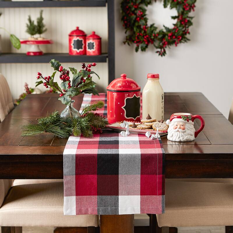 DII Tri Color Check Table Runner