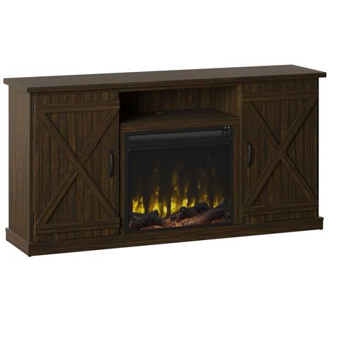 Modern Farmhouse TV Stand for TVs up to 70" with Electric Fireplace