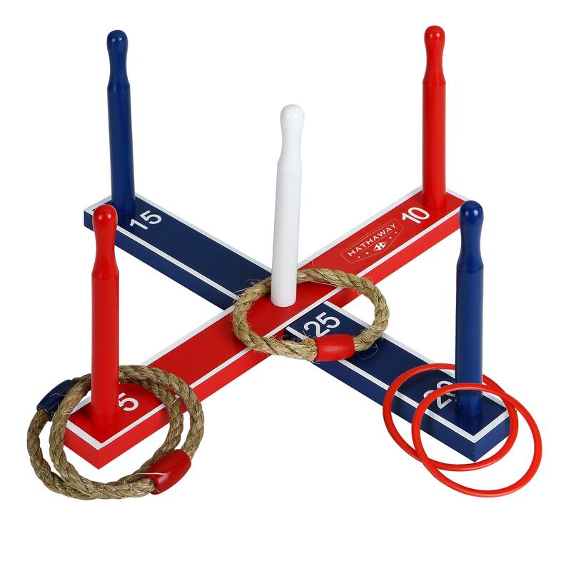 Hathaway Ring Toss Game Set - 16.5"L x 16.5"W x 7.5"H
