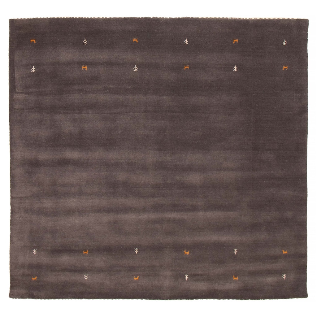 Kashkuli Gabbeh Grey Rug 8'4" x 8'1" - 8'4 x 8'1