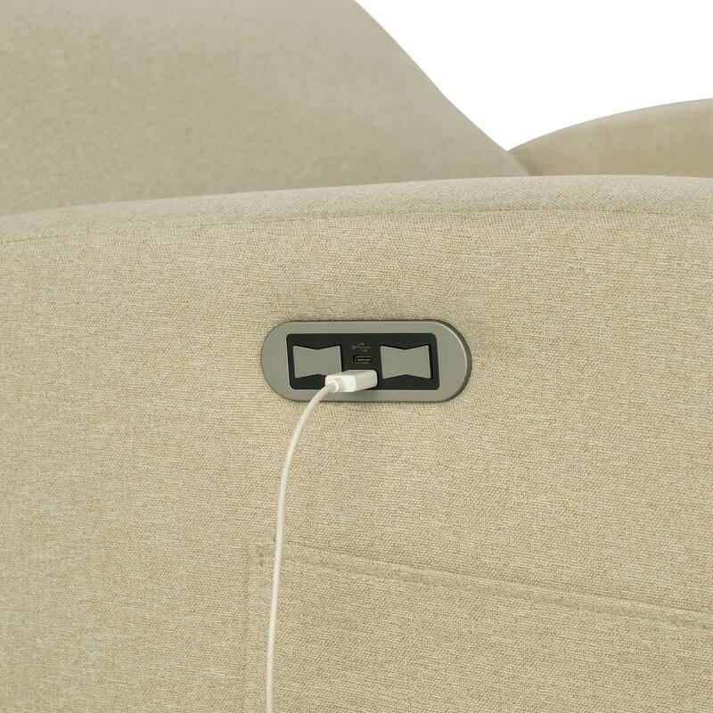 INK+IVY Dakota Power Recliner 3-in-1 with Swivel, Glider, USB Ports