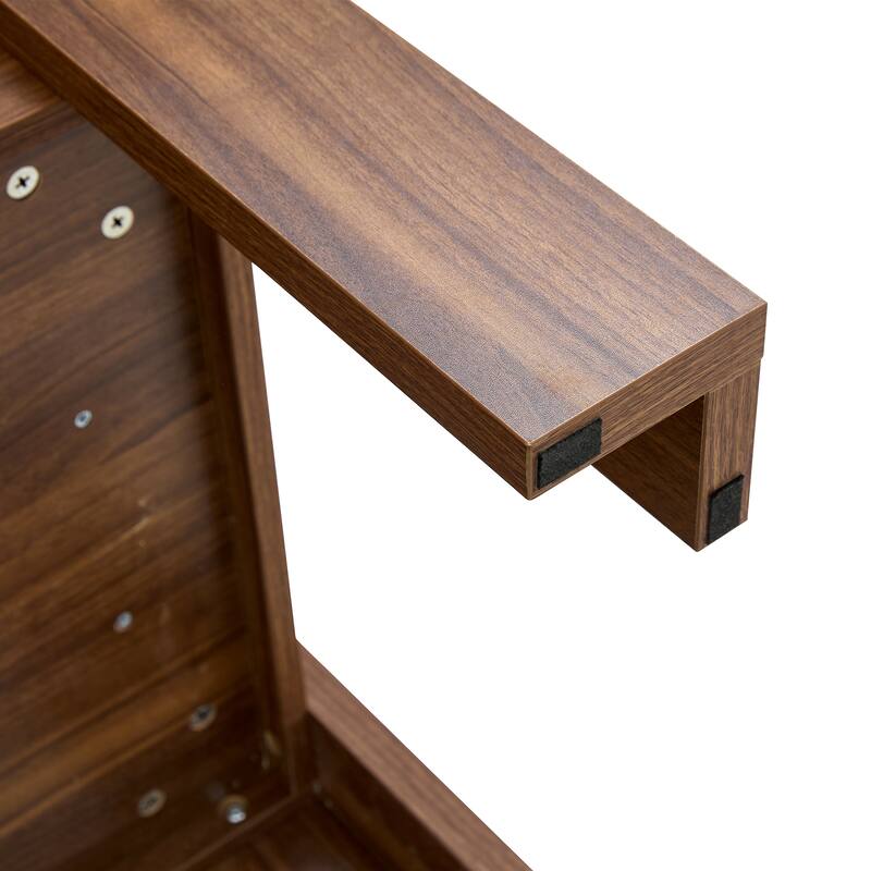 39.37" MDF Storage Table with Combination Lock and Multifunctional Design
