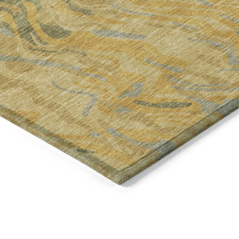 HomeRoots Abstract Transitional Rectangle Outdoor Rug