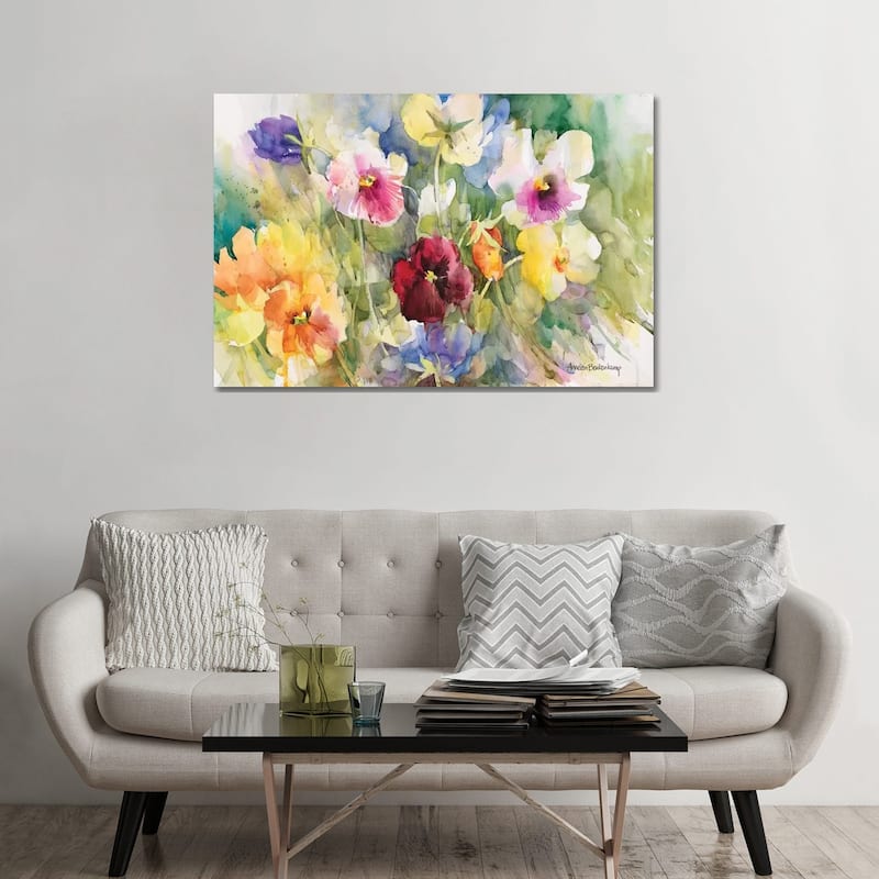 iCanvas "Pansies Posing" by Annelein Beukenkamp Canvas Print - 32x48x1.5