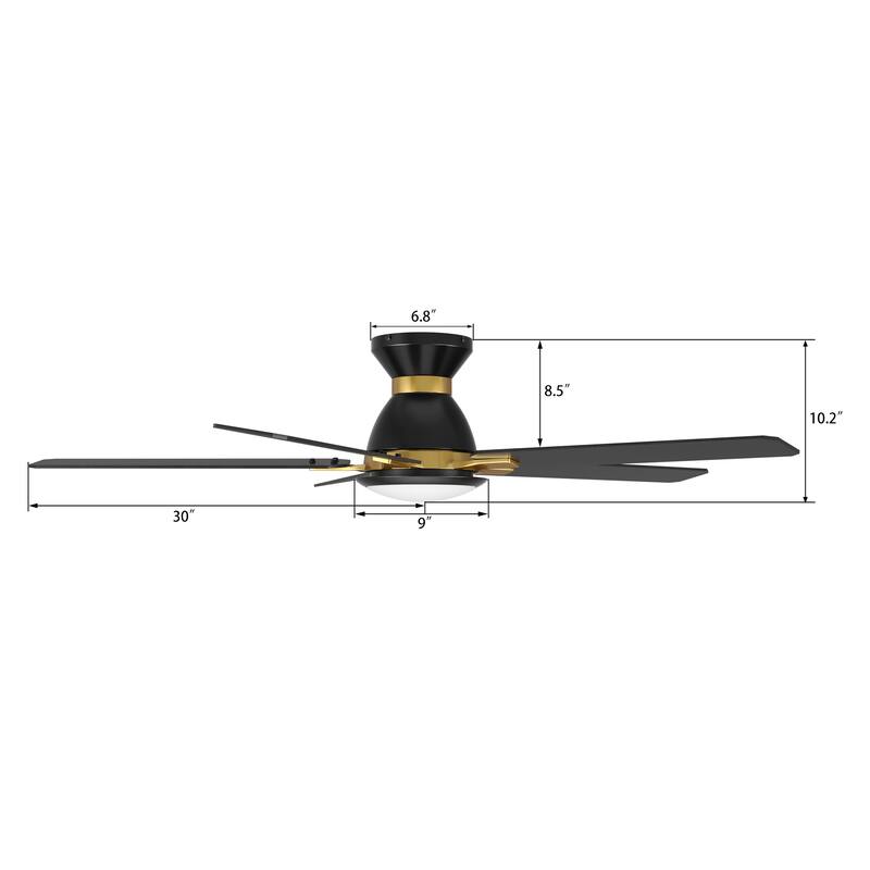 CARRO Livingston 60-inch Indoor Ceiling Fan with Light and Remote