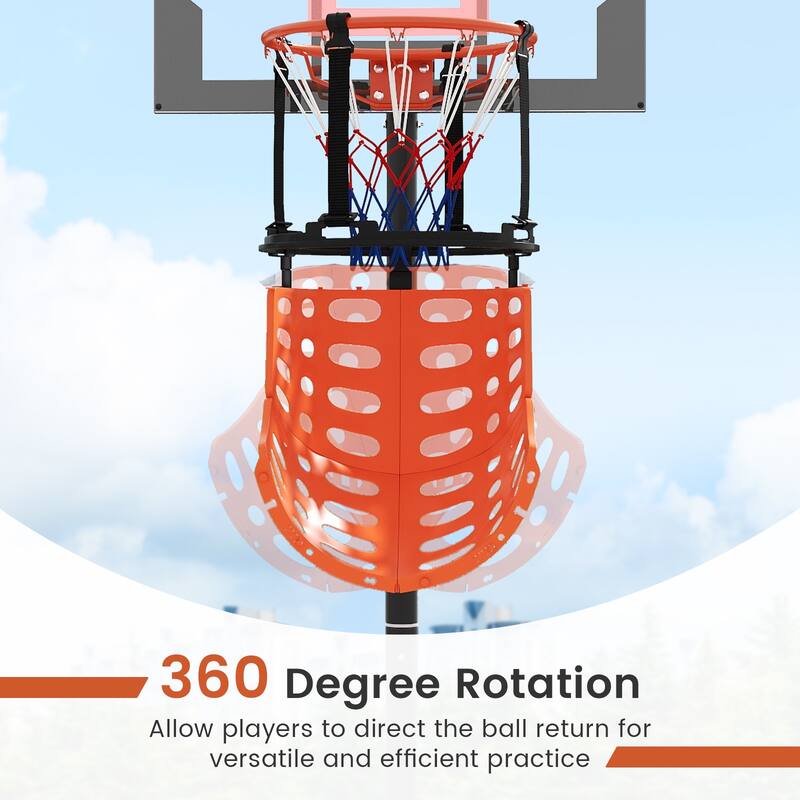 Gymax 360 degree Basketball Return Attachment w/4 Tool-Free Detachable