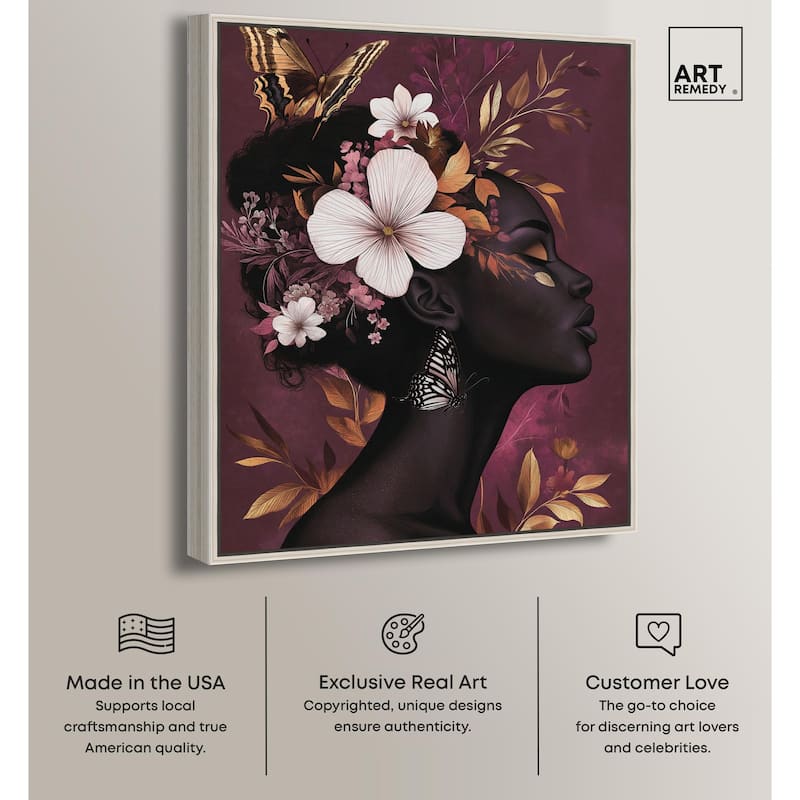 She Blooms in Darkness I Canvas by Art Remedy