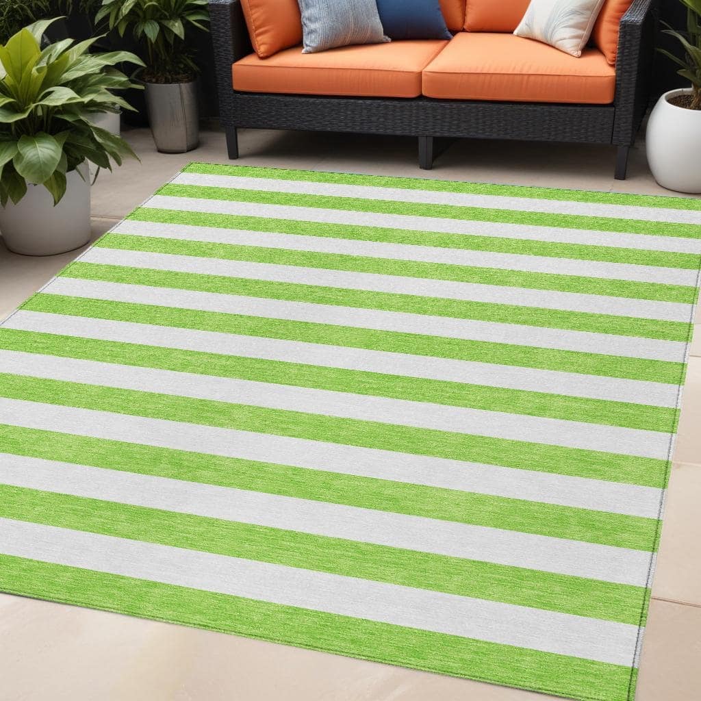 Almimo Stripe Weather Resistant Classic Meets Modern Outdoor Rug