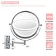 preview thumbnail 5 of 6, 8 inch Double-Sided Wall Mounted 10X LED Magnifying Bathroom Mirror