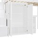 preview thumbnail 8 of 55, Space-Saving Loft Bed with Shelves Wardrobe, Movable table & Side Desk, Wooden Twin Bed Frmae wiht Storage Stairs & Two Drawers