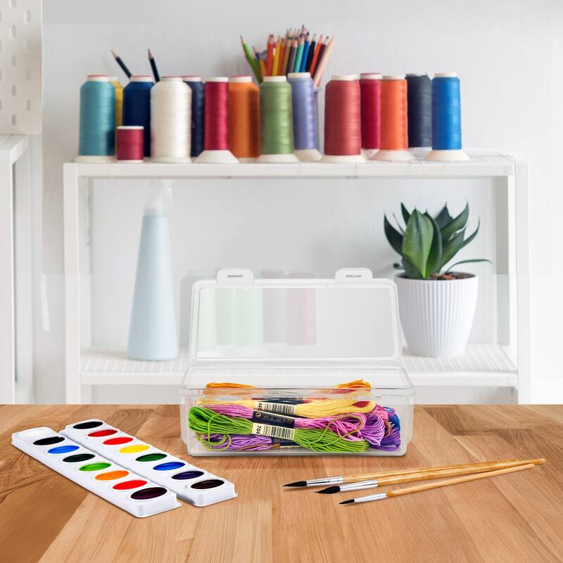 Sorbus 12-Piece Sewing and Craft Material Storage Set with Lids Box and Organizer - 8.3"L x 8.4"W x 5.1"H