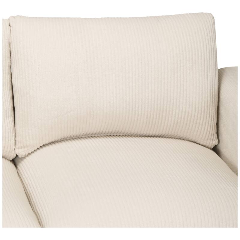 Hamilton 6-Piece Corduroy Upholstered Modular Sectional with USB Port