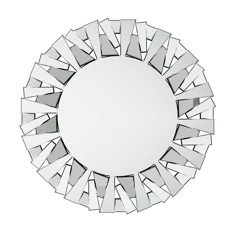 Sunburst Glass Mirror Wall Mounted - 32" Dia