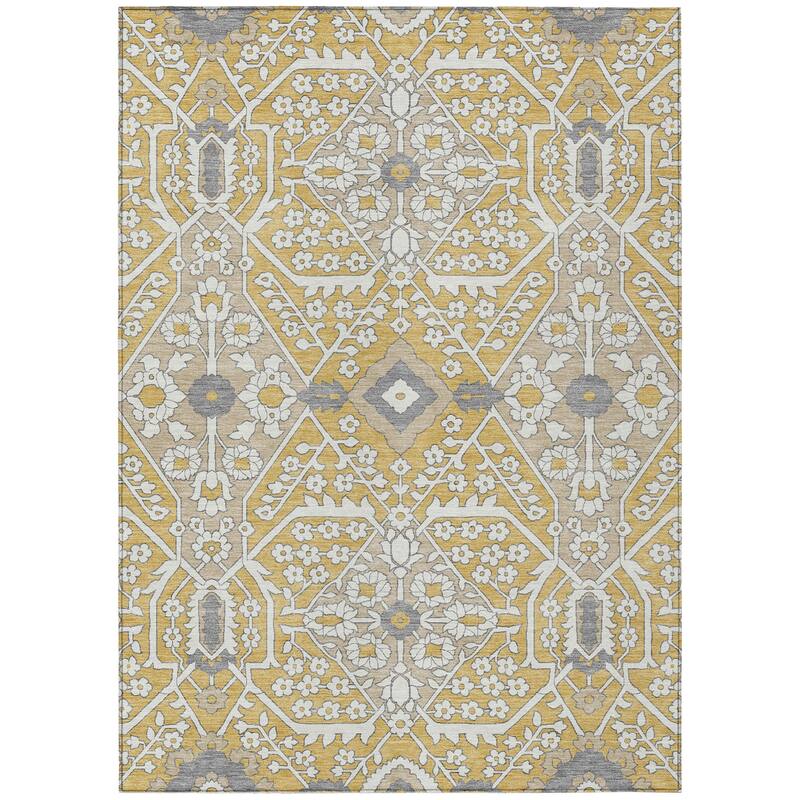Machine Washable Indoor/ Outdoor Chantille Traditional Rug