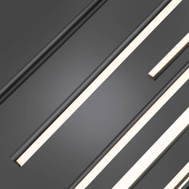 8/12/18-Light Dimmable Integrated LED Chandelier Linear Kitchen Island Light